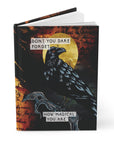 Raven Spiritual Hardcover Journal, Matte Finish, Don't You Dare Uplifting Diary or Notebook