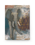 Sacred Geometry Elephant, Optimistic Uplifting, Hardcover Journal Matte, Diary or Notebook