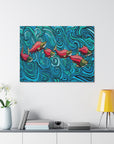 Salmon Nature Art Canvas Print - Home Office Interior Design, Serenity Canvas Art Print - Warm Decor