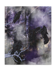 Ravens witchy dark poetic canvas print. Mythical and mystical gothic art print ravens and castles