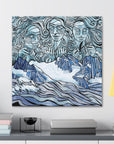 The three sisters Mountain Art, Mystical Mountain Nature Art Print, Art for Grief and Seizing the Day