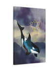 Canvas Print: Orca Sacred Geometry Watercolour Spiritual Home Decor