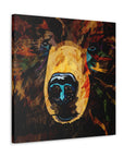 Grizzly Bear Canvas Gallery Wrap - Colorful Animal Wall Art