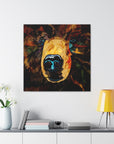 Grizzly Bear Canvas Gallery Wrap - Colorful Animal Wall Art