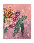 Floral Turtle Canvas Gallery Wrap - Vibrant Ocean Wall Art