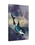 Canvas Print: Orca Sacred Geometry Watercolour Spiritual Home Decor