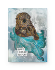 Otter and Waves Ocean positivity, Beautiful seas, Hardcover Journal Matte