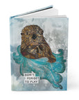 Otter and Waves Ocean positivity, Beautiful seas, Hardcover Journal Matte