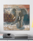 Canvas Wall Art sacred Geometry Elephant Wall Stretched Canvas Living Room Bedroom Ready to Hang