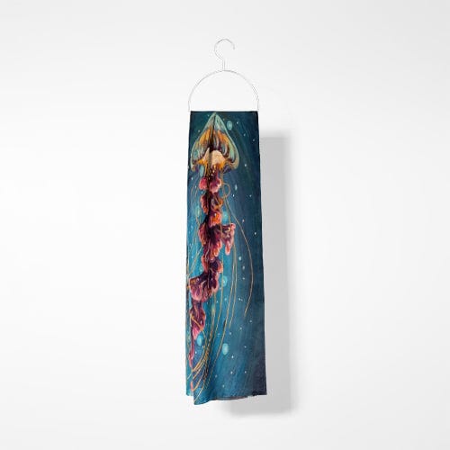 Jellyfish Art - Be Your Own light -  Limited Edition Luxury Silk Scarf