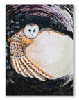 Original Art -Abstract Owl Painting- The bridge between worlds -  Wildlife Luxury Art