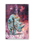 Purple Rhino Painting - I am devoted  Original Abstract Art