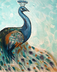 Original Art -Peacock in a Dream - Beauty in Strength -  Wildlife Luxury Art