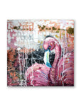 Original Art -Abstract Flamingo Painting- Let out your wild -  Wildlife Luxury Art