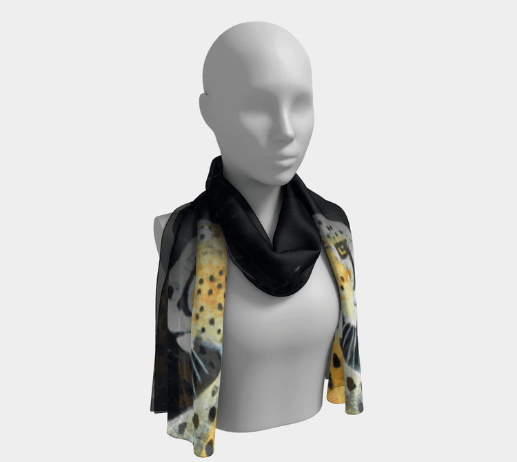 Cheetah 2 - the full face - Silk Limited Edition luxury Scarf