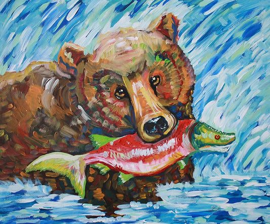 Bear 1 - Let it Flow - Original Art - 148 Bears Project