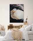 Original Art -Abstract Owl Painting- The bridge between worlds -  Wildlife Luxury Art