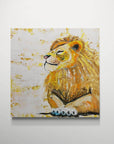 Original Art - Abstract Lion in the Sun Painting -