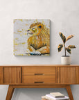 Original Art - Abstract Lion in the Sun Painting -